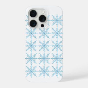 Blauwe Winter Sneeuwvlok Naadloos Patroon iPhone 1 15 Pro Hoesje