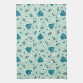 Blauwe Winter Wonderland handdoek (Verticaal)