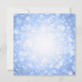 Blauwe winter Wonderland Kaart (Achterkant)