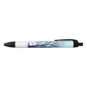 Blauwe winter zwarte inkt pen (Bovenkant)