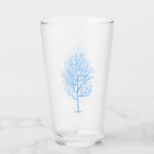 Blauwe winterboom Glass Glas (Achterkant)