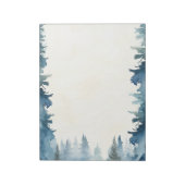 Blauwe winterdennenbomen gewoon notitieblok (Gedraaid)