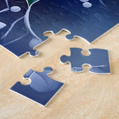 Blauwe winterpuzzel legpuzzel (Zijkant)