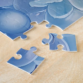 Blauwe winterpuzzel legpuzzel (Zijkant)