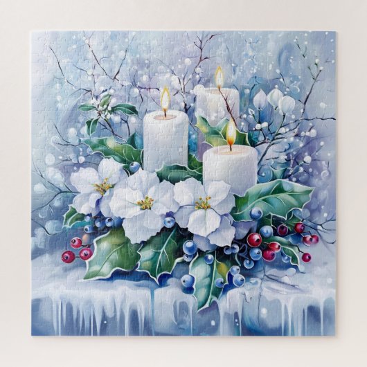 Blauwe winterpuzzel legpuzzel (Verticaal)