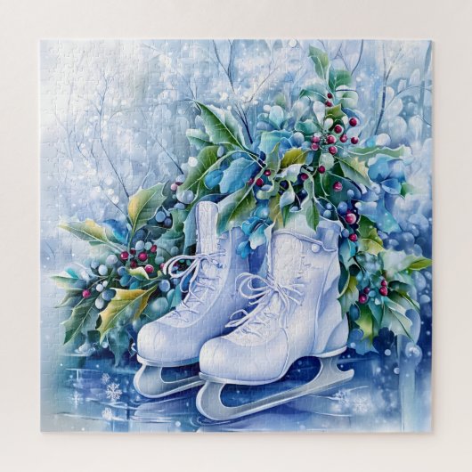 Blauwe winterpuzzel legpuzzel (Verticaal)