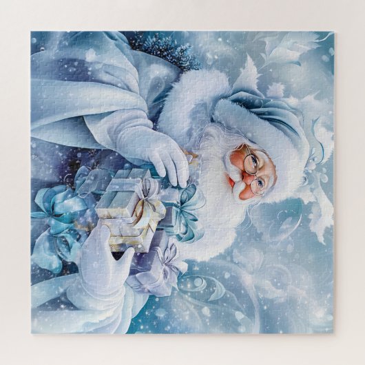 Blauwe winterpuzzel legpuzzel (Horizontaal)