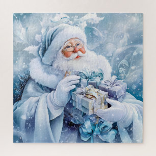 Blauwe winterpuzzel legpuzzel