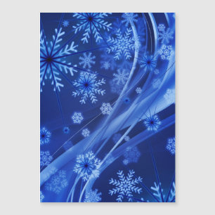 Blauwe wintersneeuwkerst