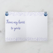 Blauwe winterwensen kaart (Binnen)