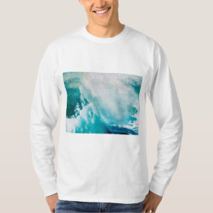 BLAUWE WIT-ZEE WAVT IN HET STORM T-SHIRT