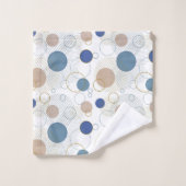 Blauwe witte badbadbadbadbadzone bad handdoek (Wasdoekje)