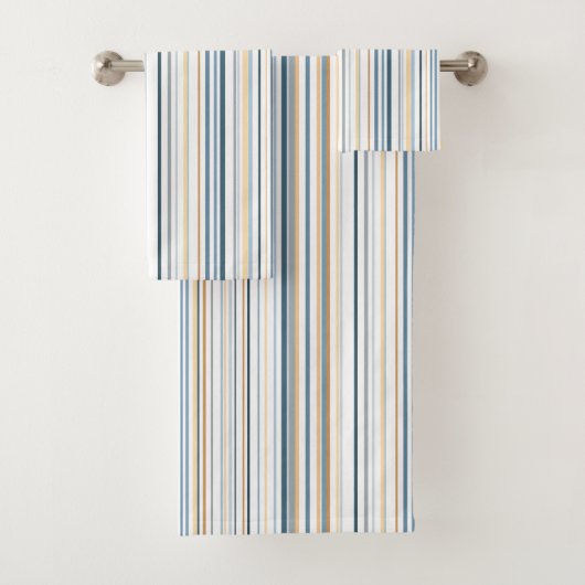 Blauwe witte badbadbadbadbadzone bad handdoek (Insitu)