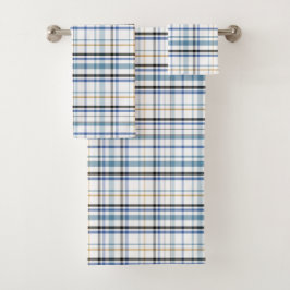 Blauwe witte badbadbadbadbadzone bad handdoek