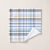 Blauwe witte badbadbadbadbadzone bad handdoek (Wasdoekje)