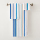 Blauwe witte badbadbadbadbadzone bad handdoek (Insitu)