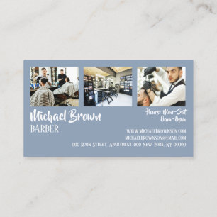 Blauwe Witte Barber pole supply shop aangepaste fo Visitekaartje