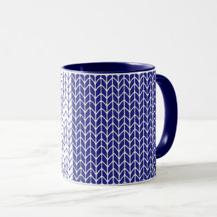 BLAUWE & WITTE BREI Navy Combo Mok