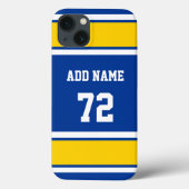 Blauwe witte en geel sportband Case-Mate iPhone case (Achterkant)