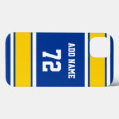 Blauwe witte en geel sportband Case-Mate iPhone case (Achterkant (horizontaal))