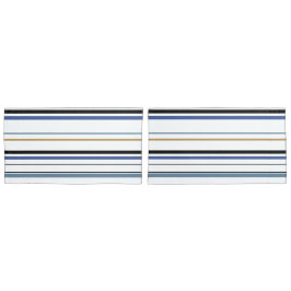 Blauwe witte en goudstrand kussensloop