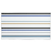 Blauwe witte en goudstrand kussensloop (Voorkant-Links)