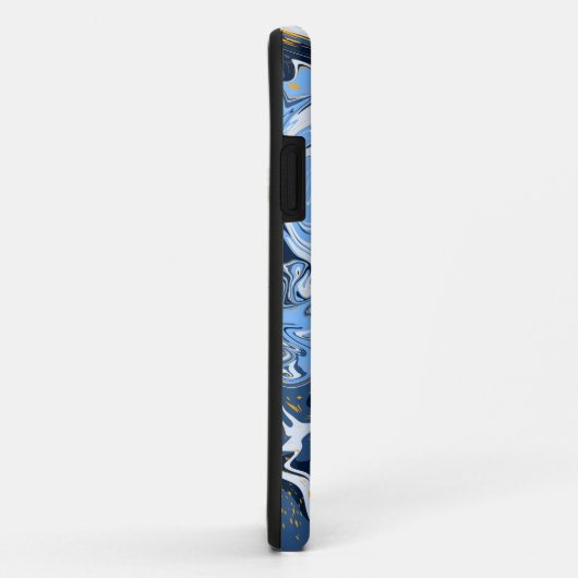 Blauwe, witte en goudziren Case-Mate iPhone case (Achterkant/rechts)