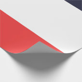 Blauwe witte en rode strepen strips cadeaupapier (Hoek)