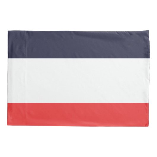 Blauwe witte en rode strepen strips kussensloop (Achterkant)