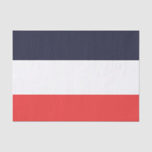 Blauwe witte en rode strepen strips tissuepapier