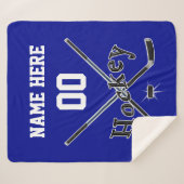 Blauwe, witte en zwarte schroefdraad sherpa deken (Voorkant (horizontaal))