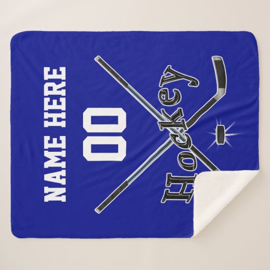 Blauwe, witte en zwarte schroefdraad sherpa deken (Voorkant (horizontaal))