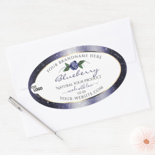 Blauwe witte etiketten met mousserende glitter-Log