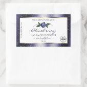 Blauwe witte etiketten met mousserende glitter-Log (Tas)