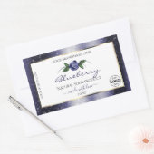 Blauwe witte etiketten met mousserende glitter-Log (Envelop)