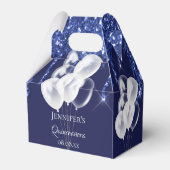 Blauwe witte kieuwballonnen van de zeemaver van Qu Bedankdoosjes (Achterkant)