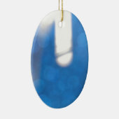 Blauwe witte lichteffecten keramisch ornament (Rechts)