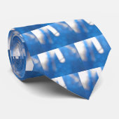 Blauwe witte lichteffecten stropdas (Opgerold)