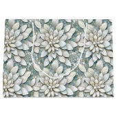 Blauwe witte lotusbloemen groot cadeauzakje (Voorkant)