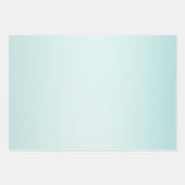 Blauwe witte ombre schelpen zeepaardzeester inpakpapier vel (Voorkant 3)
