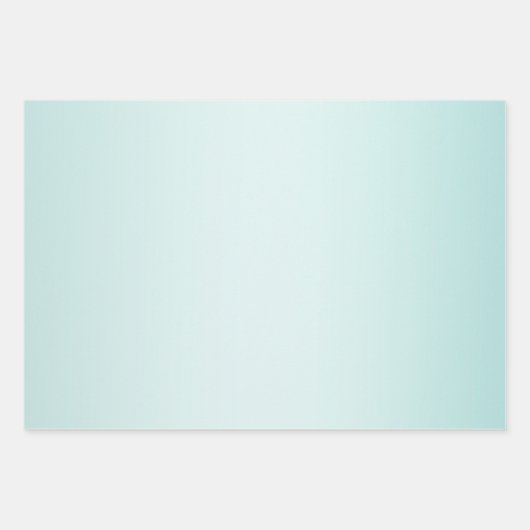 Blauwe witte ombre schelpen zeepaardzeester inpakpapier vel (Voorkant 3)