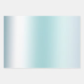 Blauwe witte ombre schelpen zeepaardzeester inpakpapier vel (Voorkant 2)