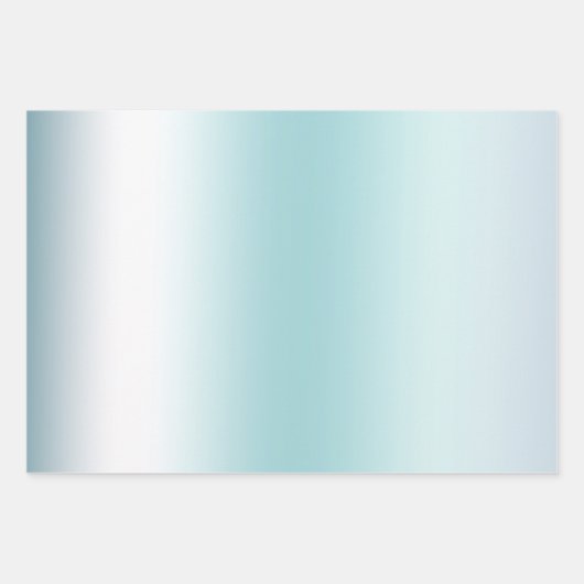 Blauwe witte ombre schelpen zeepaardzeester inpakpapier vel (Voorkant 2)