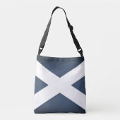 blauwe, witte Schotse vlaggenzak Crossbody Tas (Achterkant)