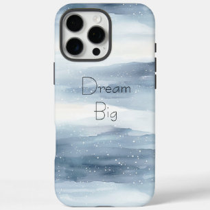 Blauwe witte sneeuwvlokken iPhone 16 pro max hoesje