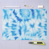 Blauwe Witte Spiraal Tie Dye Tissuepapier (Craft)