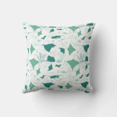 Blauwe witte Stingrays Coral Reef Ocean Kussen (Achterkant)