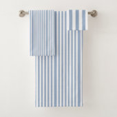 Blauwe & Witte Streep Badkamer Handdoek Sets (Insitu)