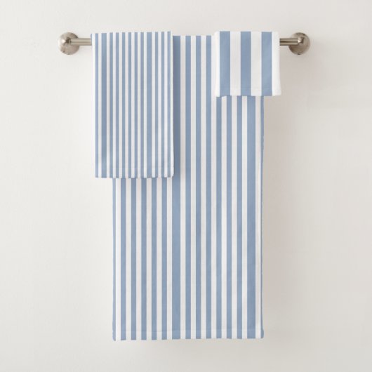 Blauwe & Witte Streep Badkamer Handdoek Sets (Insitu)