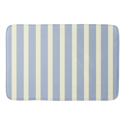 Blauwe witte strepen badmat (Voorkant)